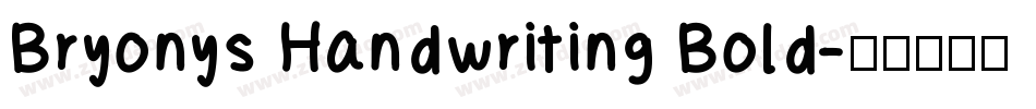 Bryonys Handwriting Bold字体转换